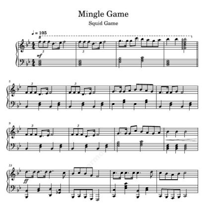 نت پیانو Mingle Game
