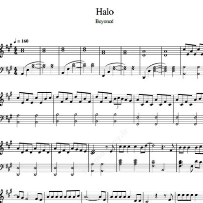 نت پیانو halo