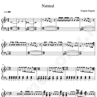 نت پیانو Imagine Dragons Natural