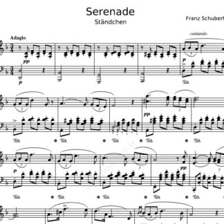 نت پیانو schubert’s serenade
