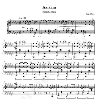 نت پیانو عزیزم اد شیرن