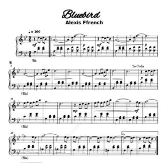 نت پیانو Blue Bird Alexis Ffrench