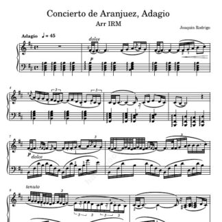 نت پیانو Concierto de Aranjuez Adagio