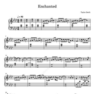 نت پیانو Enchanted Taylor Swift