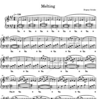 نت پیانو Melting Evgeny Grinko