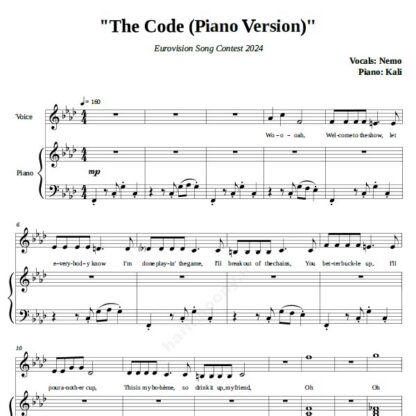 نت پیانو The Code
