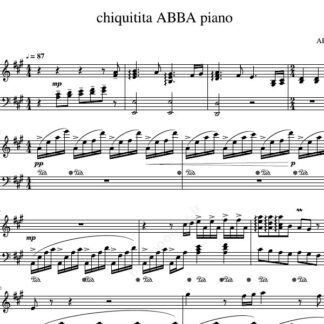 نت پیانو chiquitita