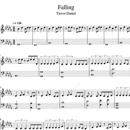 نت پیانو Falling