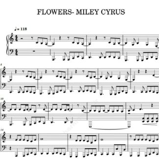 نت پیانو Flowers