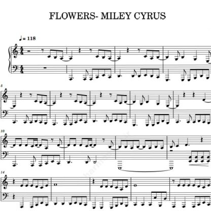 نت پیانو Flowers