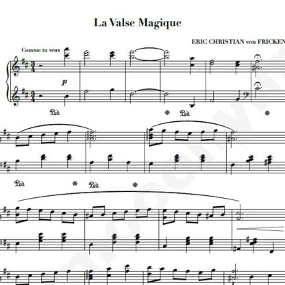نت پیانو La vasle magique