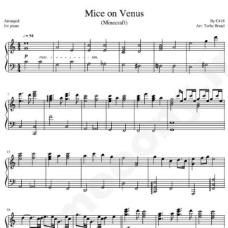 نت پیانو Minecraft Mice on Venus