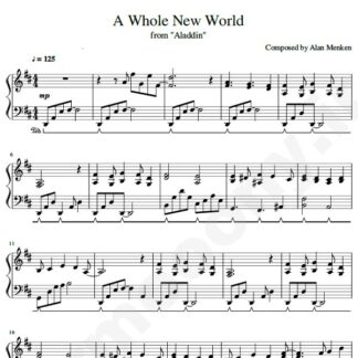 نت پیانو A Whole New World