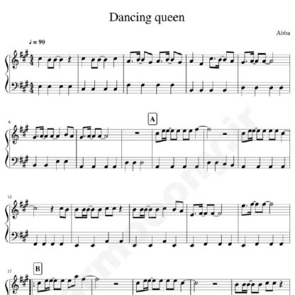 نت پیانو Dancing Queen