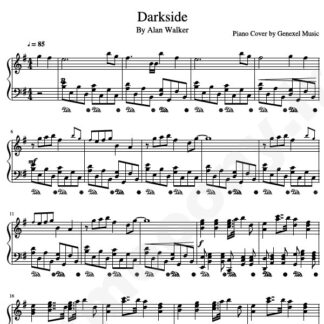 نت پیانو Darkside