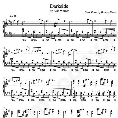 نت پیانو Darkside