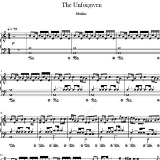 نت پیانو The unforgiven