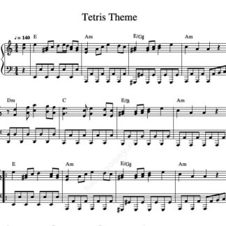 نت پیانو tetris theme