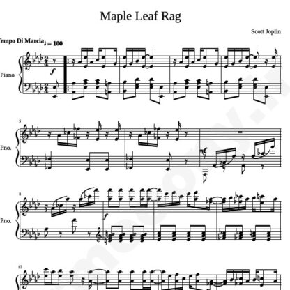 نت پیانو Maple Leaf Rag Scott Joplin