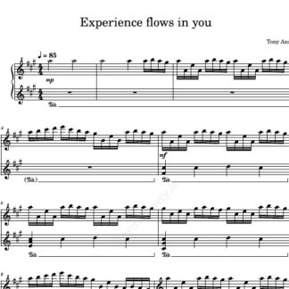 نت پیانو Experience Flows in You Tony Ann
