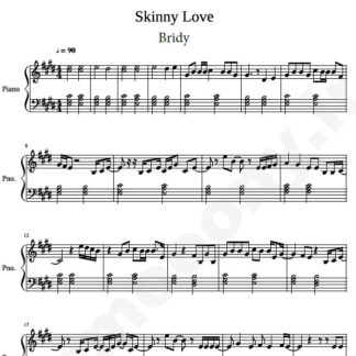 نت پیانو Skinny Love Birdy