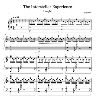 نت پیانو The Interstellar Experience Tony Ann