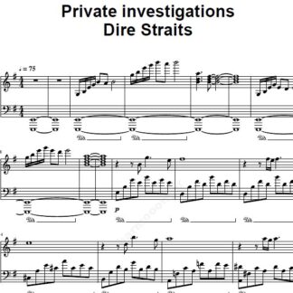 نت پیانو Dire Straits Private investigations