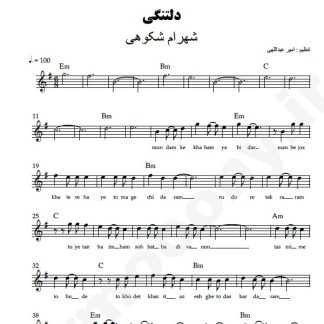 نت کیبورد دلتنگی شهرام شکوهی