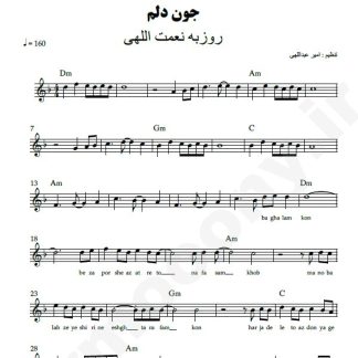 نت کیبورد جون دلم روزبه نعمت اللهی